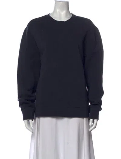 Pre-owned Versace Crew Neck Long Sleeve Sweatshirt In Black