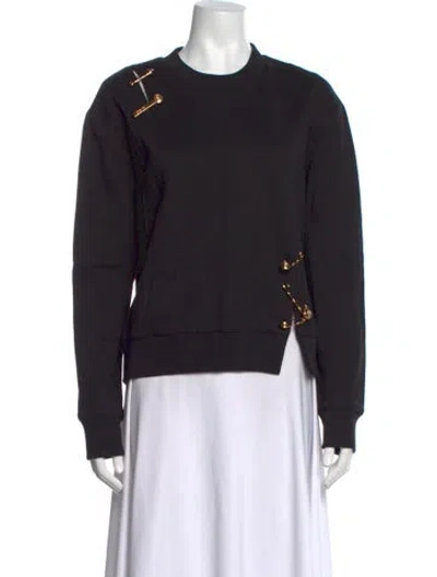 Pre-owned Versace Crew Neck Long Sleeve Sweatshirt W/ Tags In Black