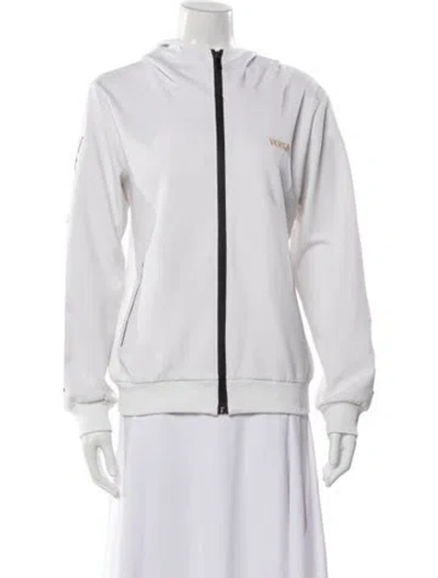 Pre-owned Versace Crew Neck Long Sleeve Top In White