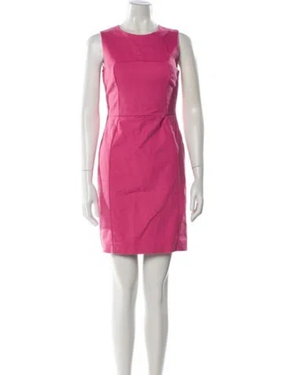 Pre-owned Versace Crew Neck Mini Dress In Pink