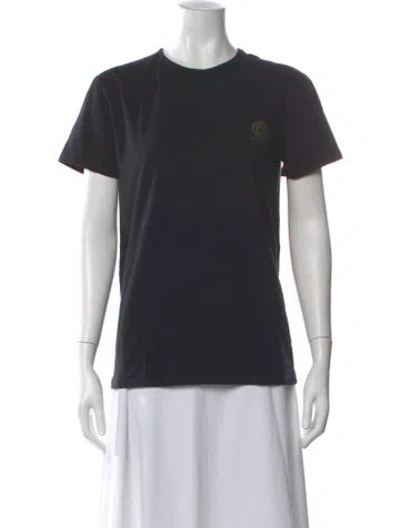 Pre-owned Versace Crew Neck Short Sleeve T-shirt In Black