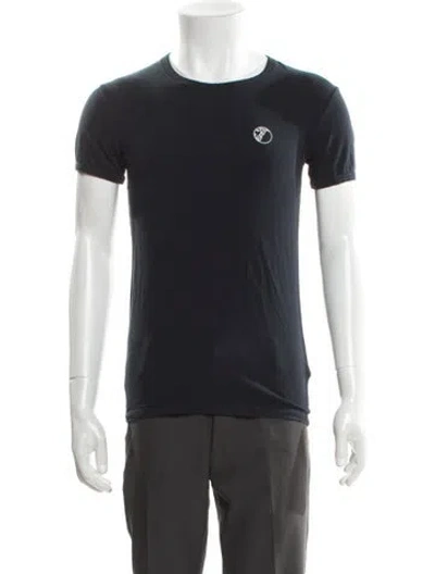 Pre-owned Versace Crew Neck Short Sleeve T-shirt In Blue