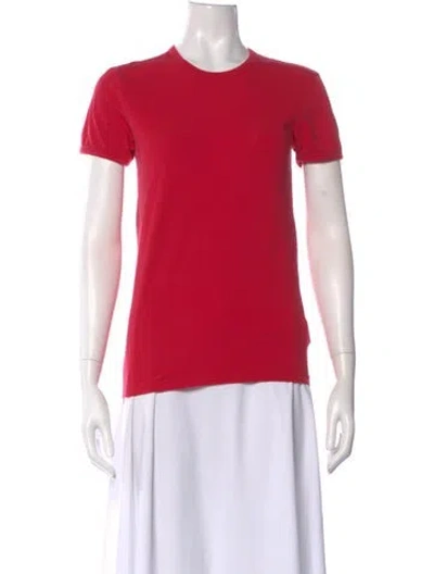 Pre-owned Versace Crew Neck Short Sleeve T-shirt In Pink