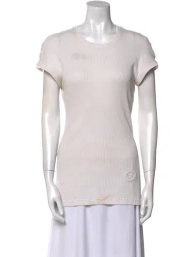 Pre-owned Versace Crew Neck Short Sleeve T-shirt In White