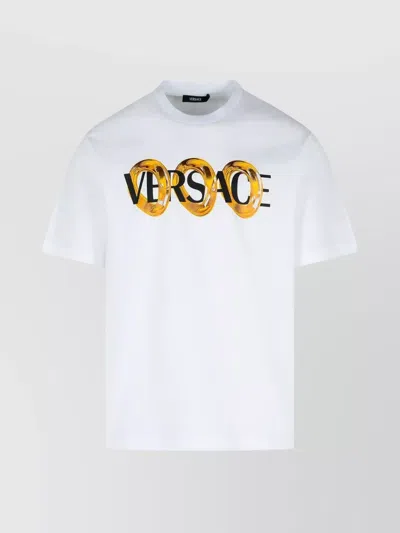 Versace Crew Neck Short Sleeves T-shirt In White