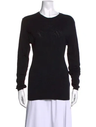 Pre-owned Versace Crew Neck Sweater In Black