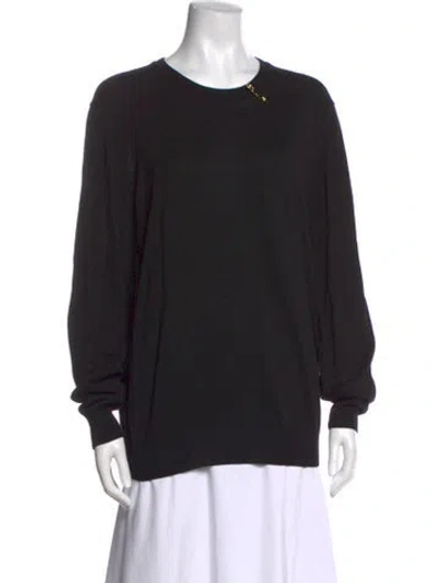 Pre-owned Versace Crew Neck Sweater In Black