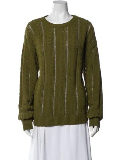 Pre-owned Versace Crew Neck Sweater In Green