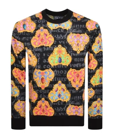 Versace Crew Neck Sweatshirt In Black