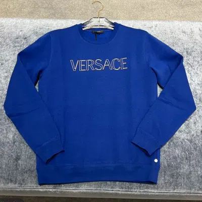 Versace Crew Neck Sweatshirt In Blue