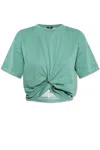 Versace Crew Neck Top In Green