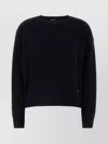 Versace Oversized Wool Blend Sweater With Embroidered Detail