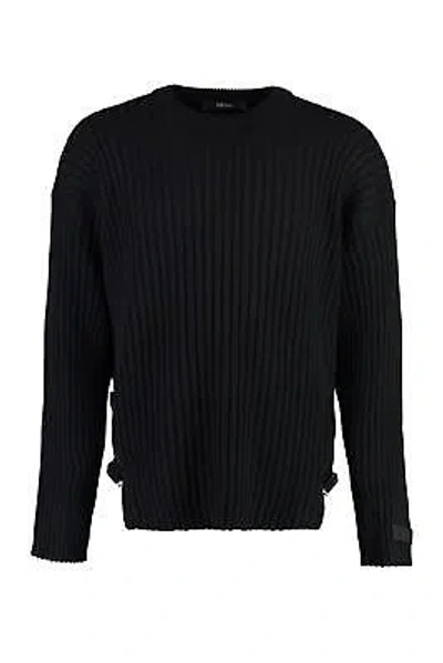 Pre-owned Versace Crew-neck Wool Sweater In Black