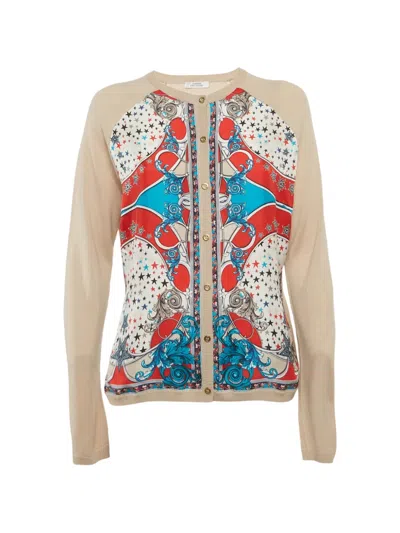 Pre-owned Versace Crew-neck Cardigan In Neutral