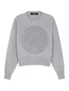 Versace Women's Medusa Sweater With Sponge In Grey