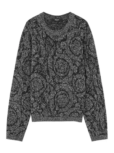 VERSACE SUÉTER CUELLO REDONDO - NEGRO