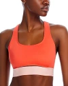 Versace Greca Border Bikini Top In Coral Dust