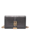 Versace Croc-effect Greca Goddess Mini Bag In Grey