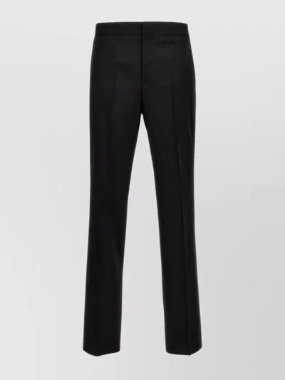 Versace Croc Jacquard Tailored Trousers In Blue