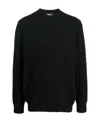 Versace Crocodile-pattern Cable-knit Jumper In Black