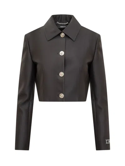 Versace Blazer Jacket In Black