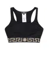 Versace Lycra Vita Recycled New Logo Bikini Top 1b000-black In Black