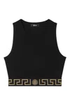 Versace Greca Border Underwear Tank Top In Black