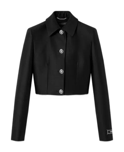 VERSACE VERSACE LONG-SLEEVED BUTTON-UP JACKET