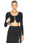 Versace Cropped Cardigan In Black