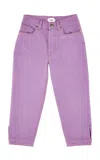 Versace Cropped Denim Capri Pants In Purple