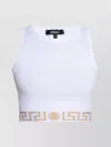 Versace Cropped Sleeveless Top With Greek Key Design