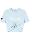 VERSACE VERSACE CROPPED T-SHIRT WITH PRINT