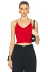 Versace Cropped Tank Top In Lipstick Red