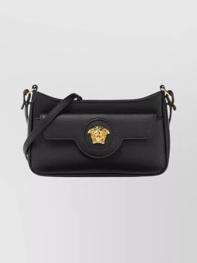 Versace Cross-body Satchel And Chain Strap In Black