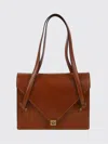 Versace Severine Leather Shoulder Bag In Brown