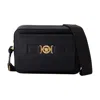 Versace Borsa A Tracolla In Pelle Nera  Uomo In Black