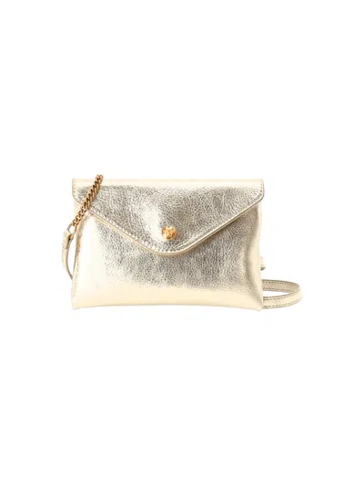 Versace Crossbody Vitello Laminato In White