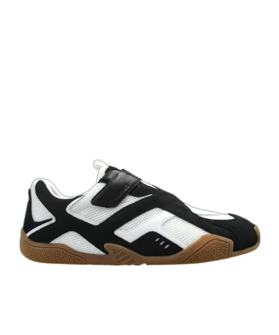VERSACE VERSACE CROSS-OVER STRAP PANELLED SNEAKERS