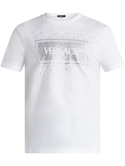 Versace Crystal '90s Vintage Logo T-shirt In White