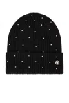 Versace Crystal Beanie In Black