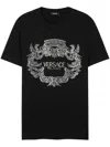 Versace Crystal-crest T-shirt In Black