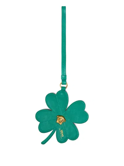 Versace Schlüsselanhänger Mit Kristallverzierung In Green