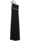 Versace Crystal-embellished Gown In Black