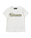 Versace Crystal-embellished Logo T-shirt In White