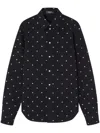 Versace Surchemise Cielo Stellato En Denim In Black