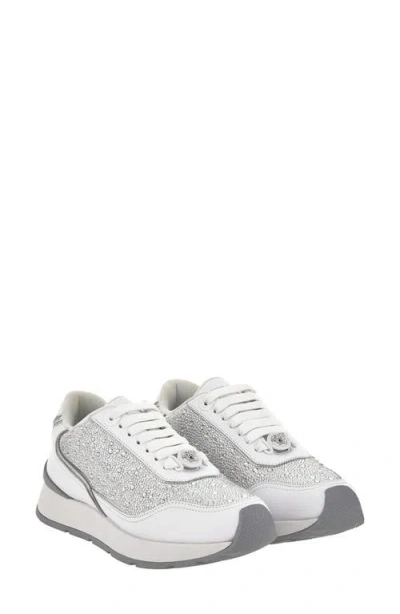 VERSACE VERSACE CRYSTAL EMBELLISHED SNEAKER