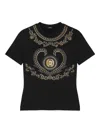 Versace Crystal-embellishment T-shirt In Black