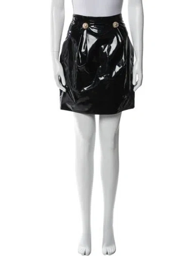 Pre-owned Versace Crystal Embellishments Mini Skirt In Blue