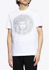 Versace Crystal Fading Medusa T-shirt In White