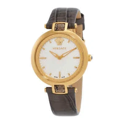 Pre-owned Versace Crystal Gleam Quartz White Dial Ladies Watch Van06 0016